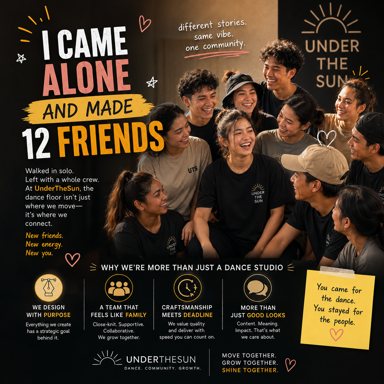 The “I Came Alone and Made 12 Friends” Dancer